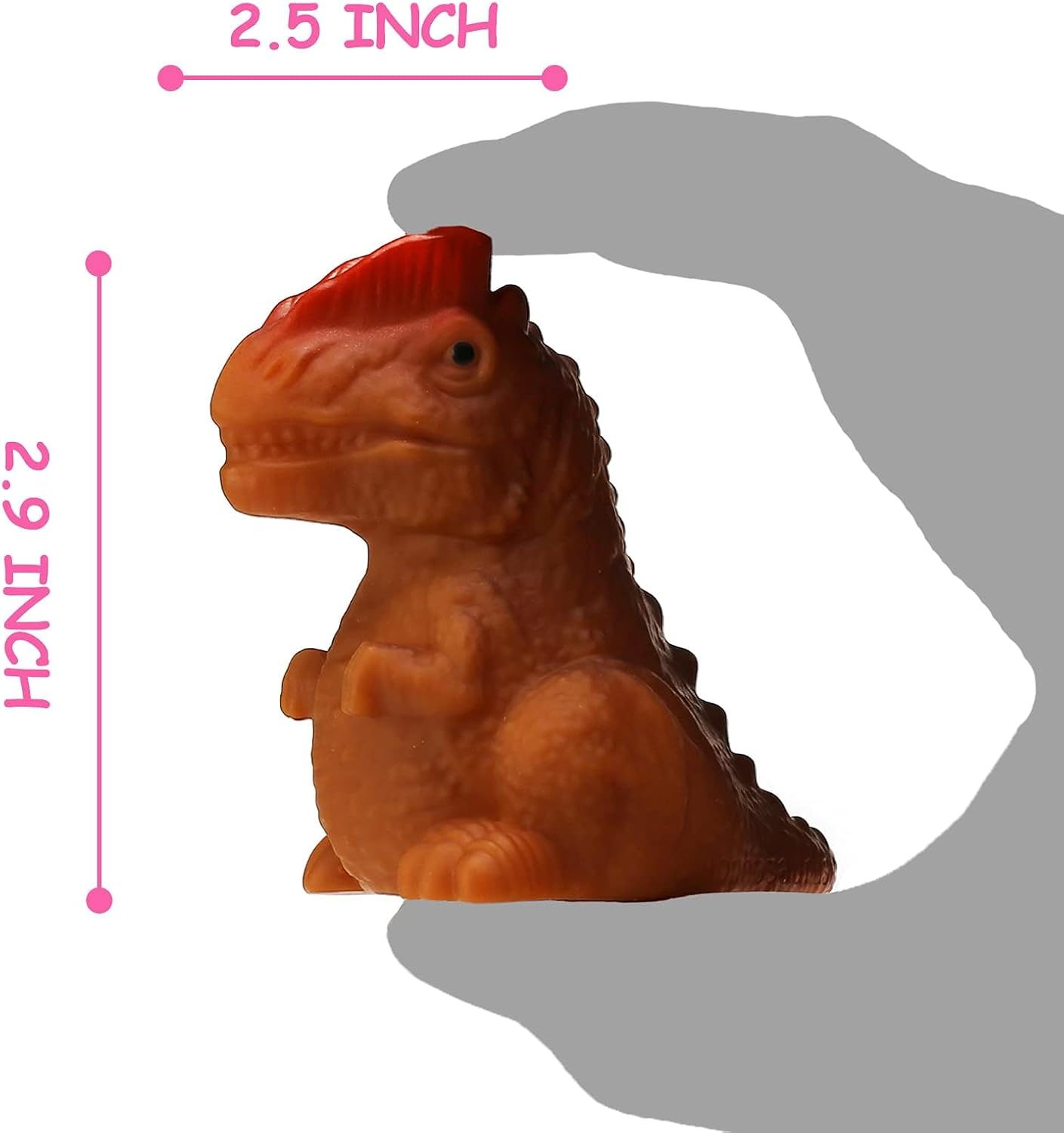 Fidtoy Dinosaur Bath Toys Light Up Floating Set for Toddlers (6 Pack)