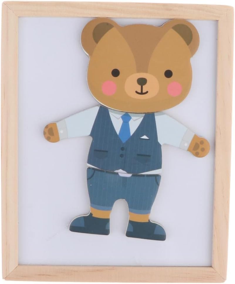 misppro Bear Magnetic Dress-Up Toys for Girls - Change Clothes Play Set 18 Pieces