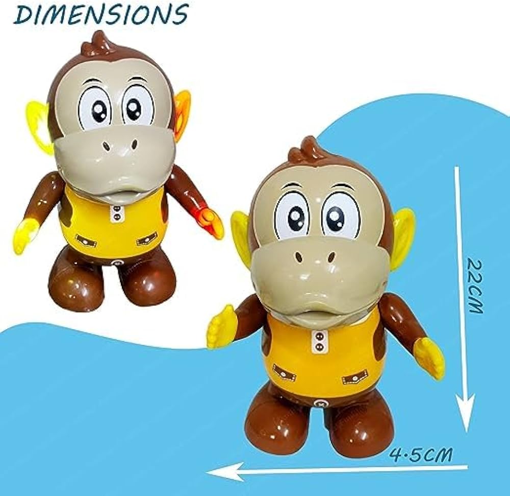 Fidtoy Swinging Musical Monkey Toy - Dancing, Singing, Lights and Sounds