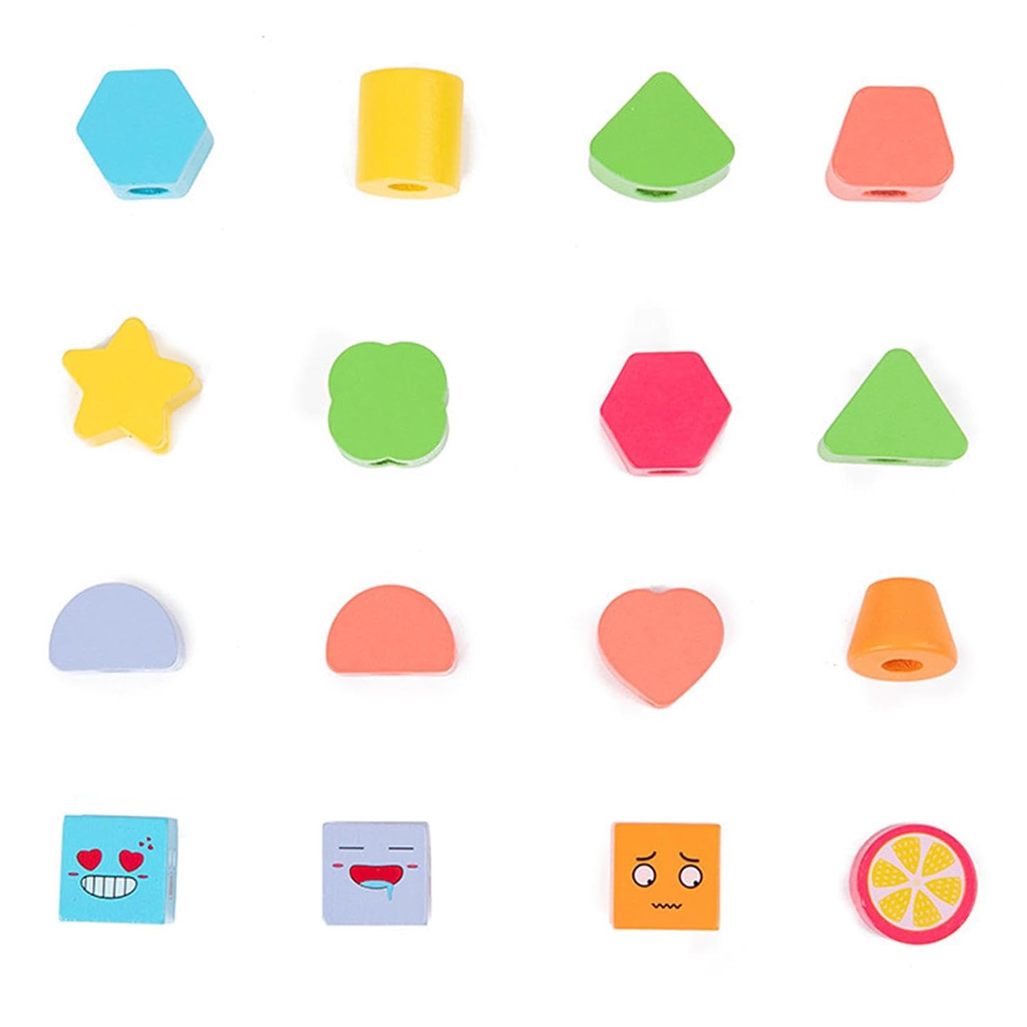 ATORSE™ Matching Shapes Stacking Toy Stem Lacing Beads for Birthday Gift Kids|Baby | Toys for Baby | Developmental Baby Toys