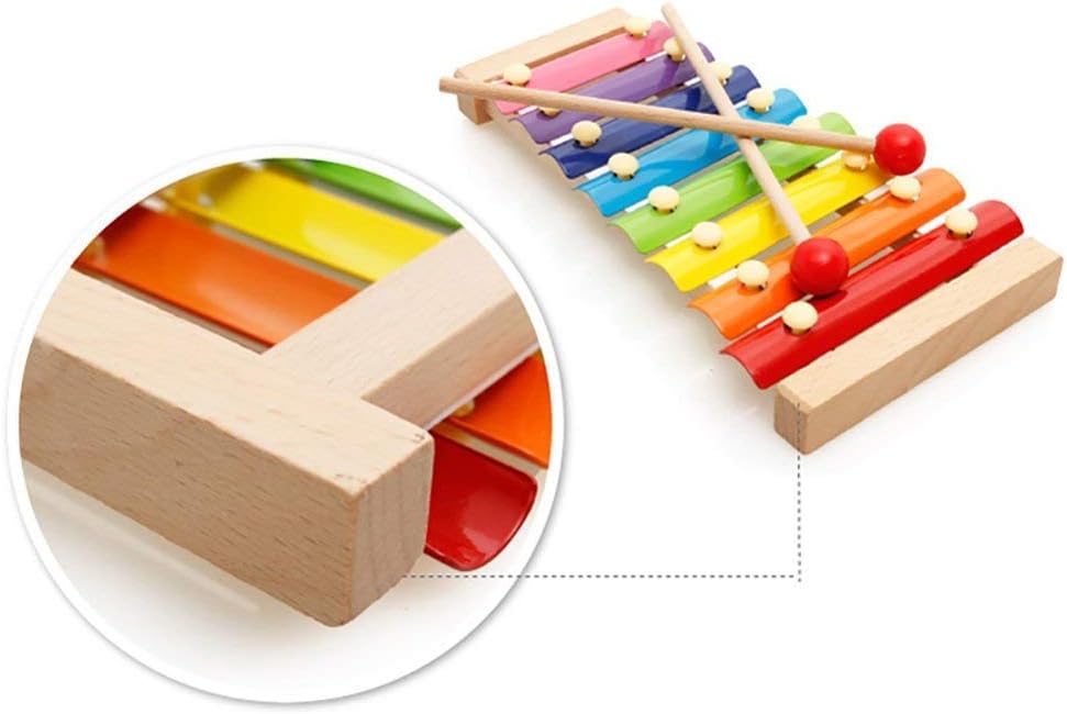 Fidtoy Wooden Xylophone Toy for Kids 3+ Montessori Musical Instrument