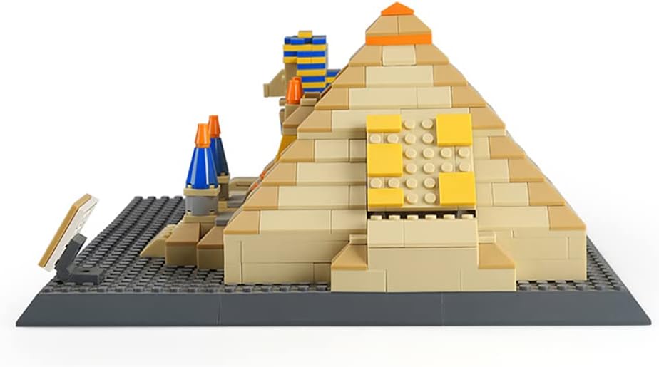 Fidtoy Great Pyramid and Sphinx Architecture Building Blocks Set for Kids | 622Pcs ABS Construction Toy, Egyptian Landmark Model, STEM Building, Spatial Reasoning & Creative Assembly Toy Age 6+
