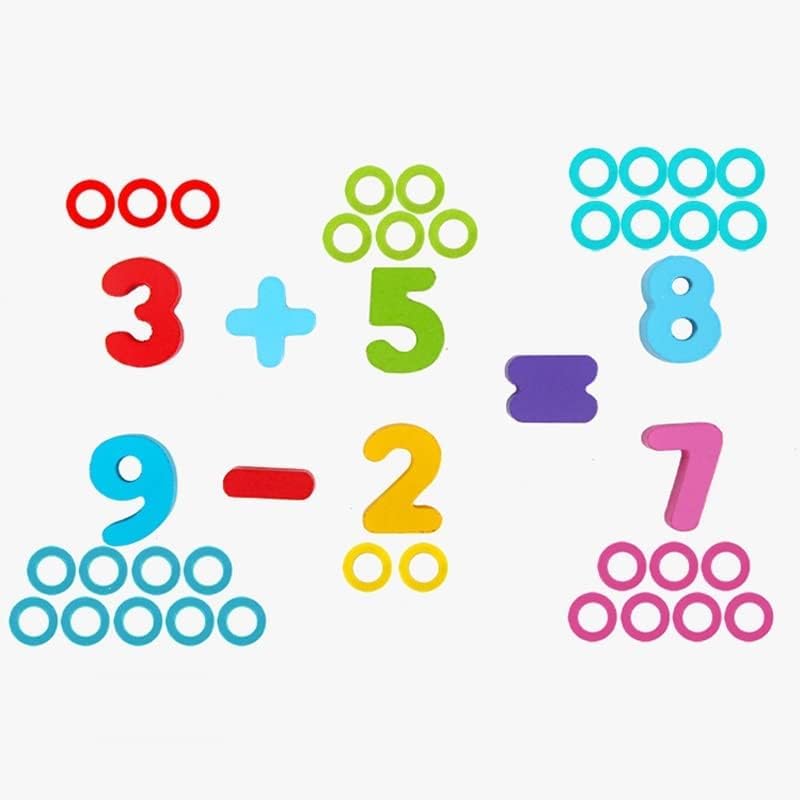 Montessori Toys - 6 in 1 Wooden Blocks Logarithmic Puzzle Board - Educational Kids Toy For Learning Alphabets, Numbers, Shapes, Colors & Math - A Fishing Game For 2, 3, 4 & 5 Years Old Baby