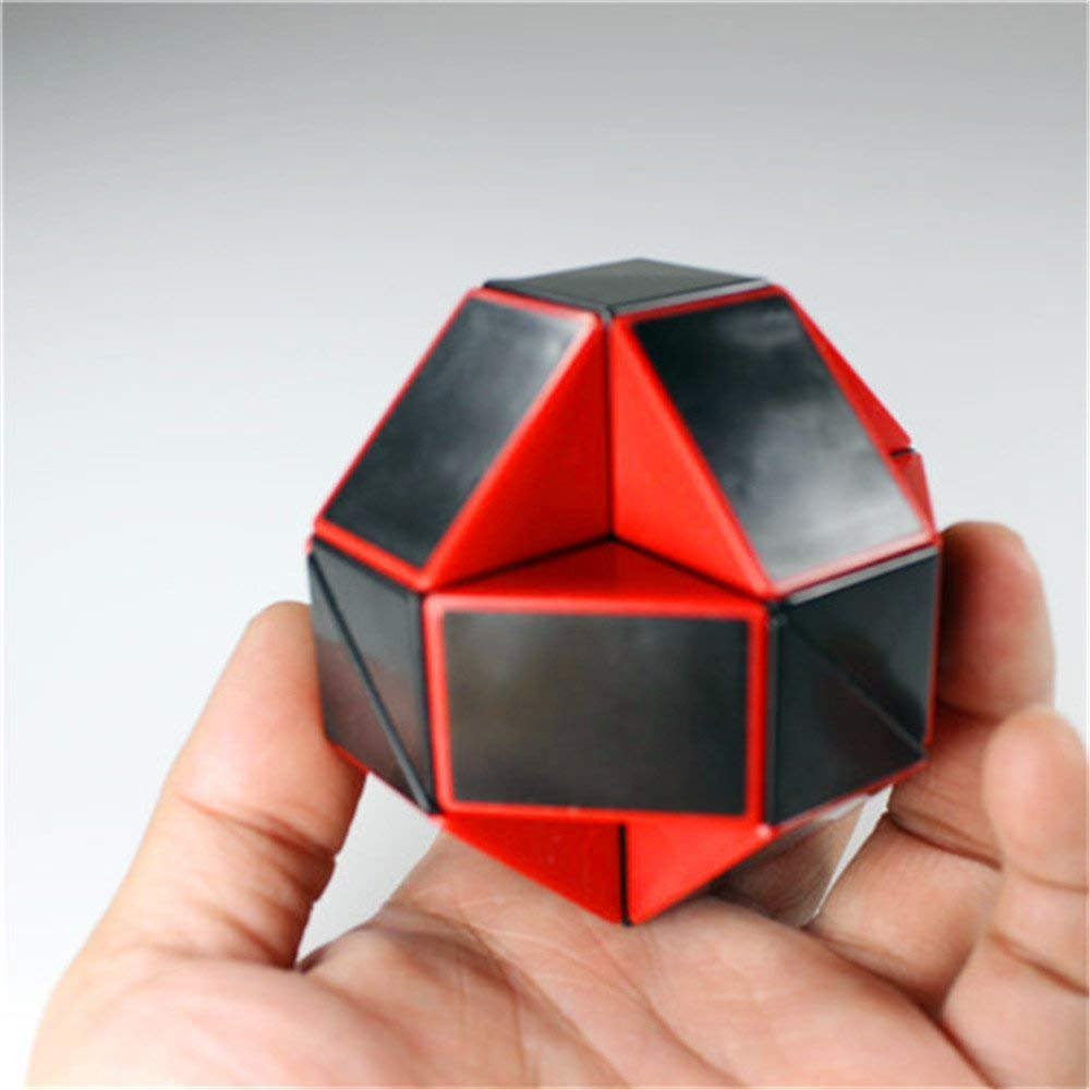 AdiChai ShengShou Rubic Snake Magic Speed Cube - Red and Black - Speed Magic Cubes