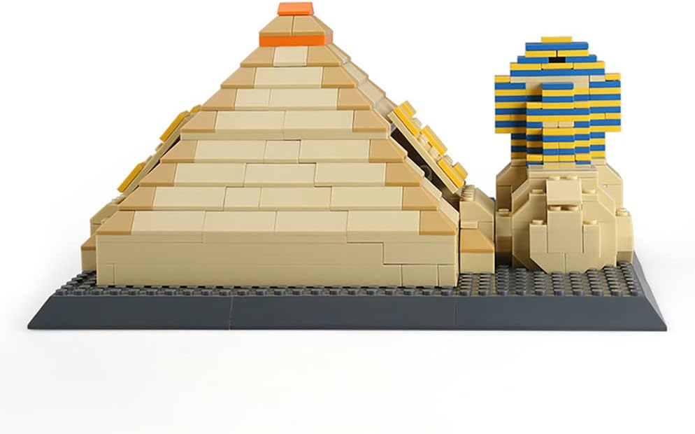 Fidtoy Great Pyramid and Sphinx Architecture Building Blocks Set for Kids | 622Pcs ABS Construction Toy, Egyptian Landmark Model, STEM Building, Spatial Reasoning & Creative Assembly Toy Age 6+