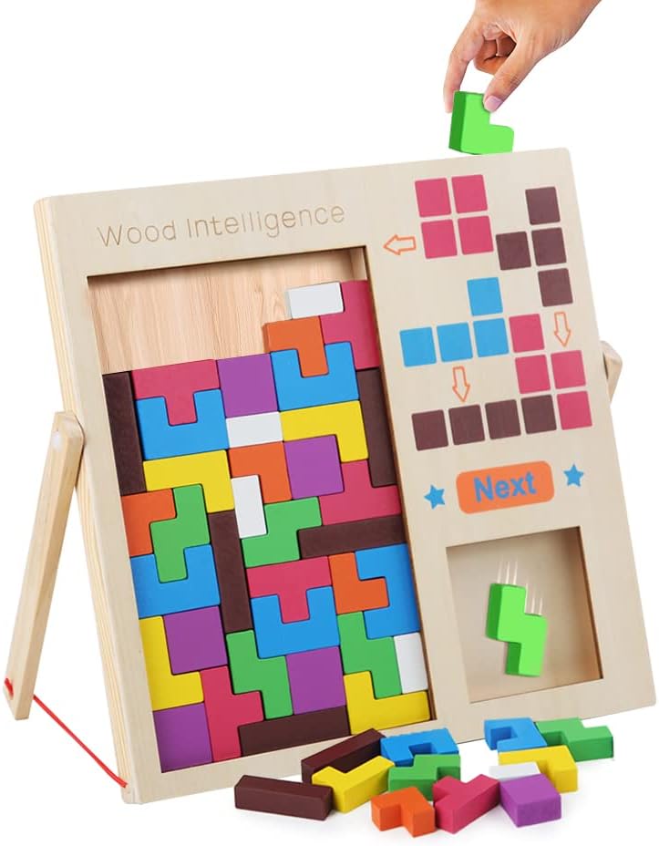 Bloques de madera para rompecabezas Tetris - 622
