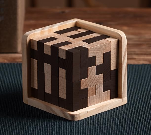 Cubo de madera rompecabezas de IQ - 689