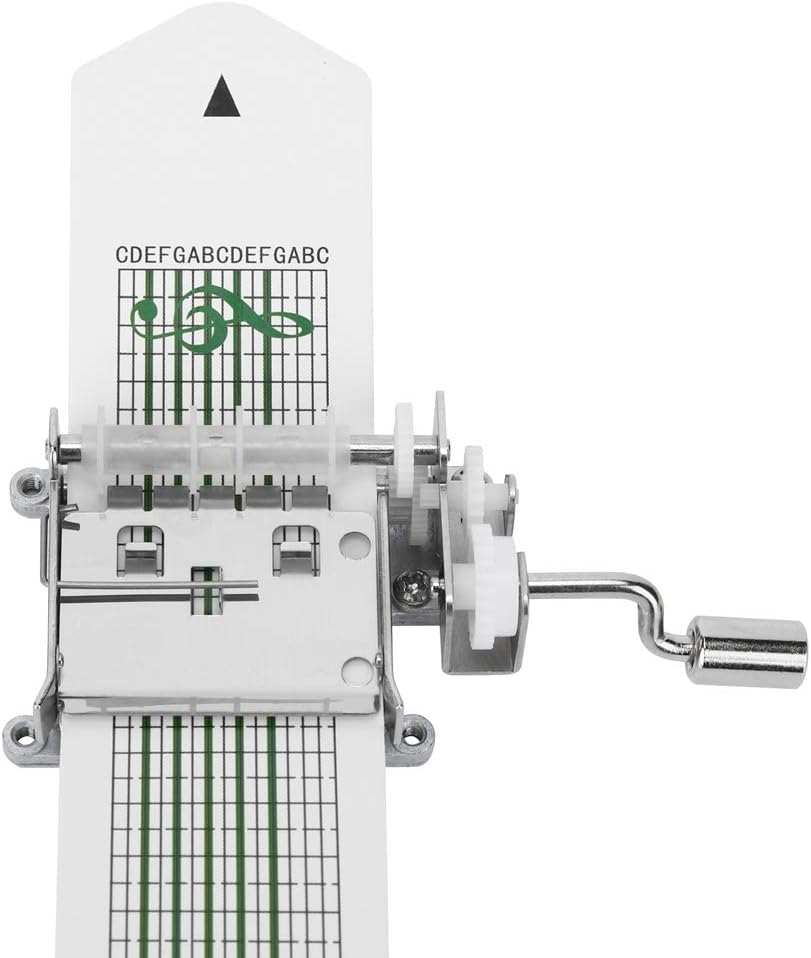 15 Note Hand Crank Music Box Mechanism with 18 sheets