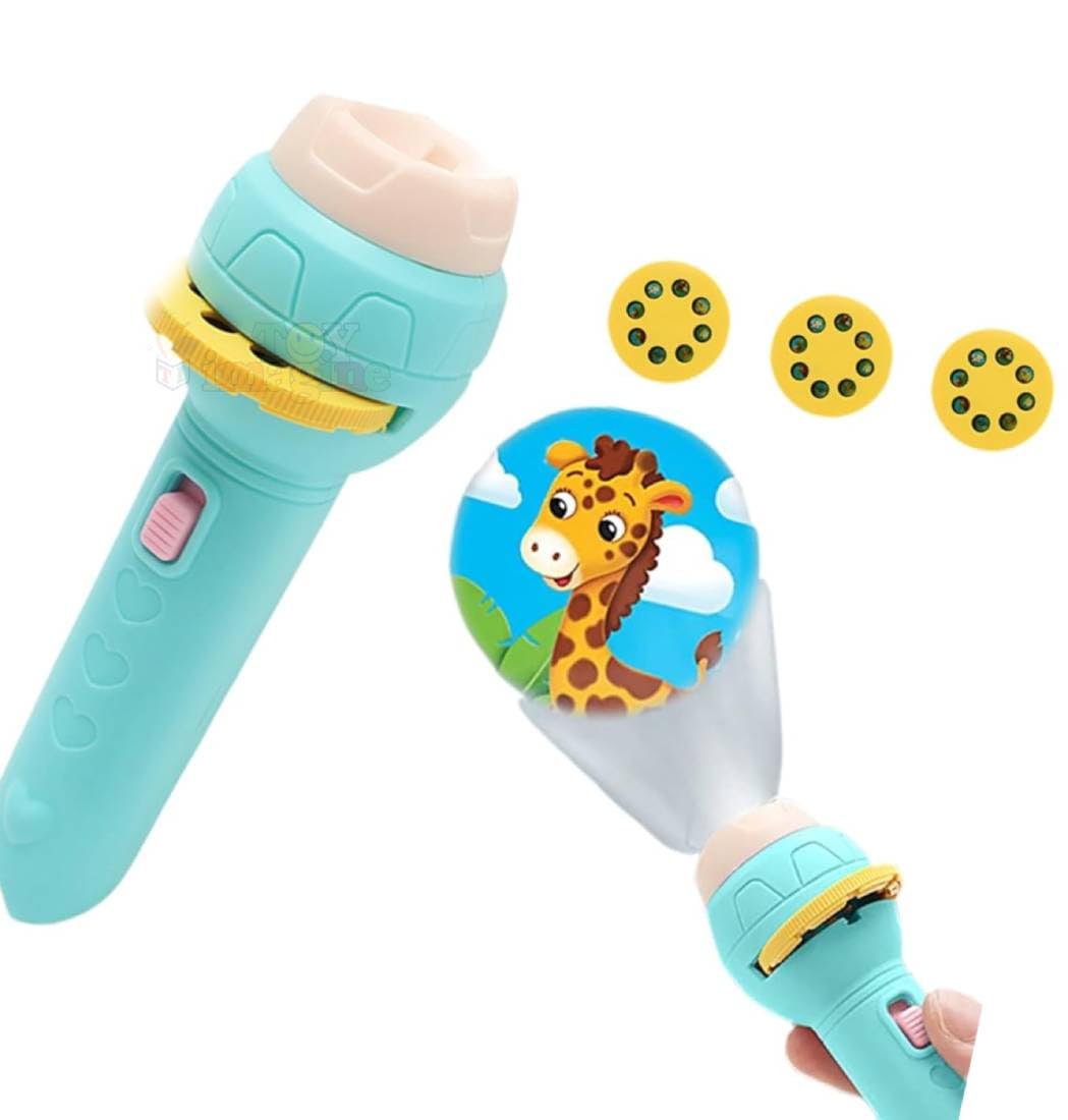 Fidtoy Kids Story Projector Flashlight Toy – Bedtime Story Projection Lamp with 10 Story Discs