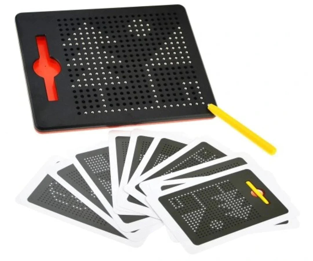 Tablette de dessin magnétique Fidtoy Small Freehand Magpad avec 10 cartes de motifs | Jouet de dessin magnétique