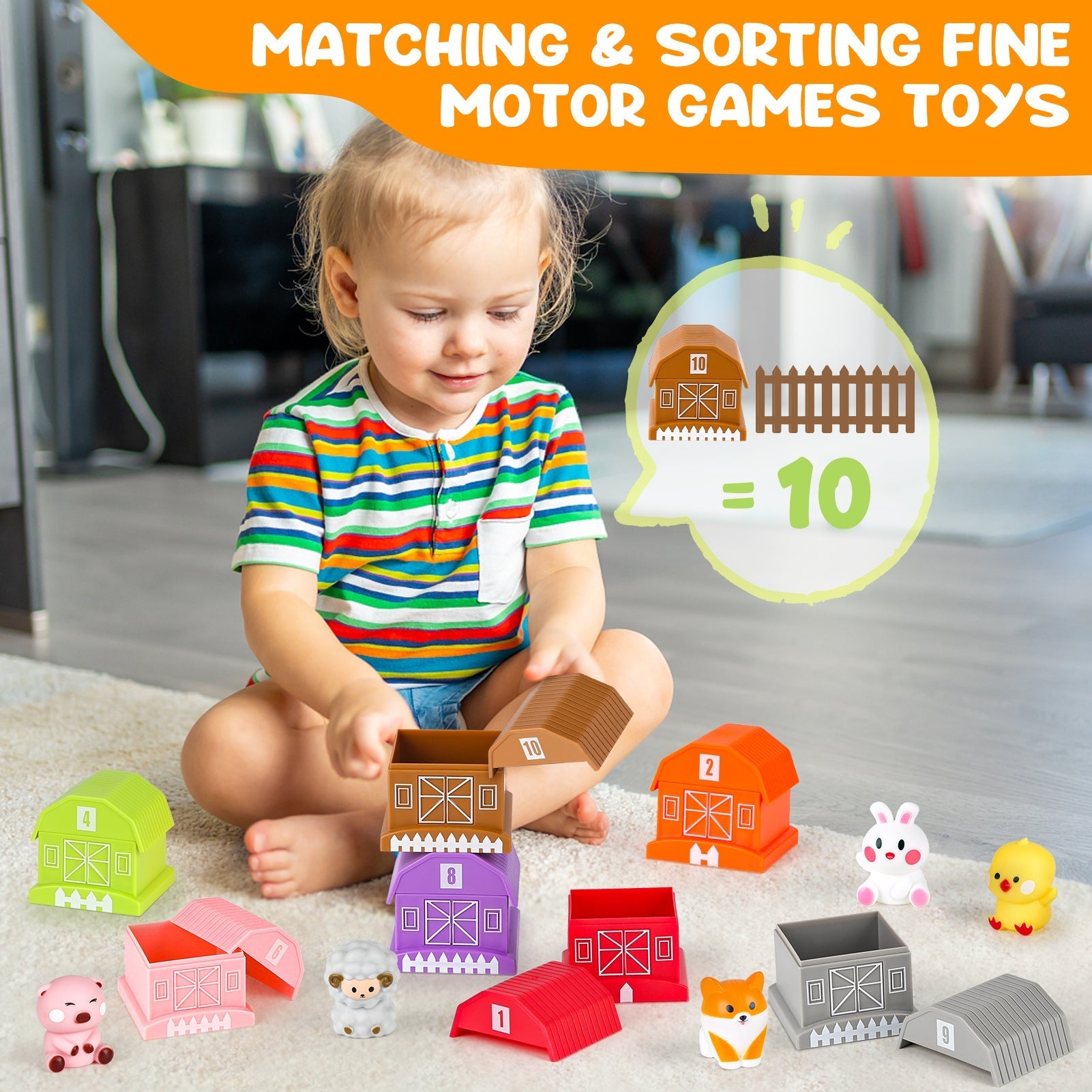 Fidtoy Farm Animal Learning Play Set