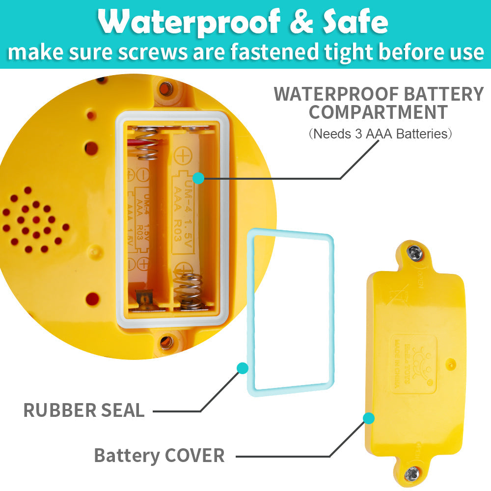 Fidtoy Beaver Bath Toy with Water Spray and Lights
