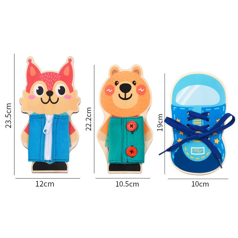 Montessori Learn To Dress Independently Skill Boards Set of 3