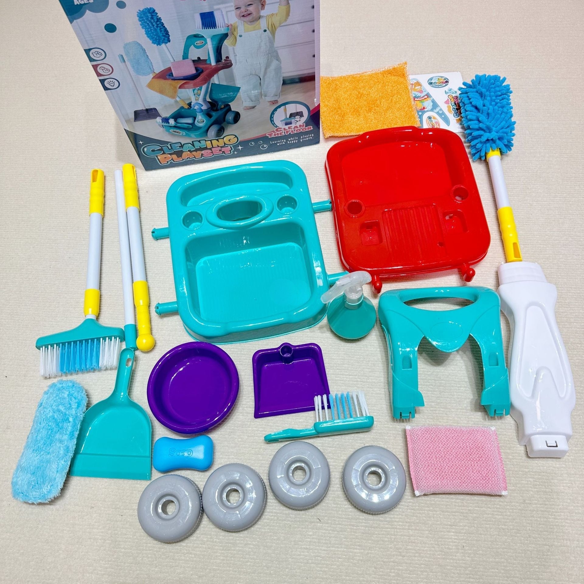 Juego de Carrito de Limpieza Pequeño Ayudante