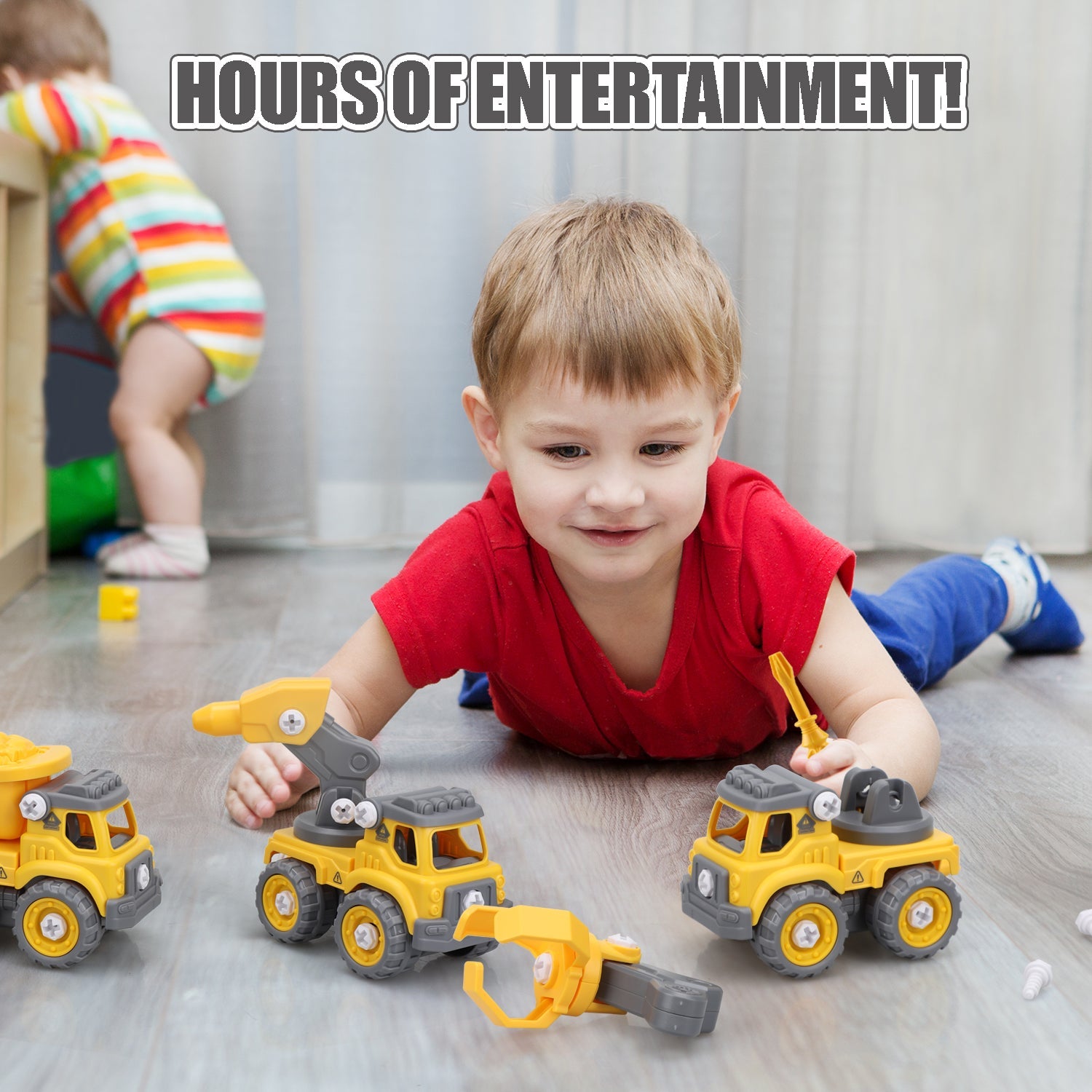 Fidtoy Take Apart Robot Construction Truck Toy for Kids 3+