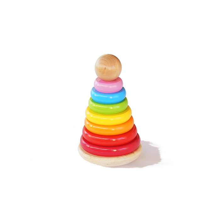 Wooden Rainbow Stacker- Fine motor skills toys
