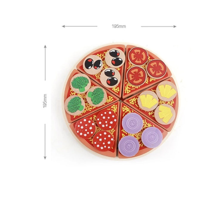 Wooden Pizza Play Set- Fine motor skills toys