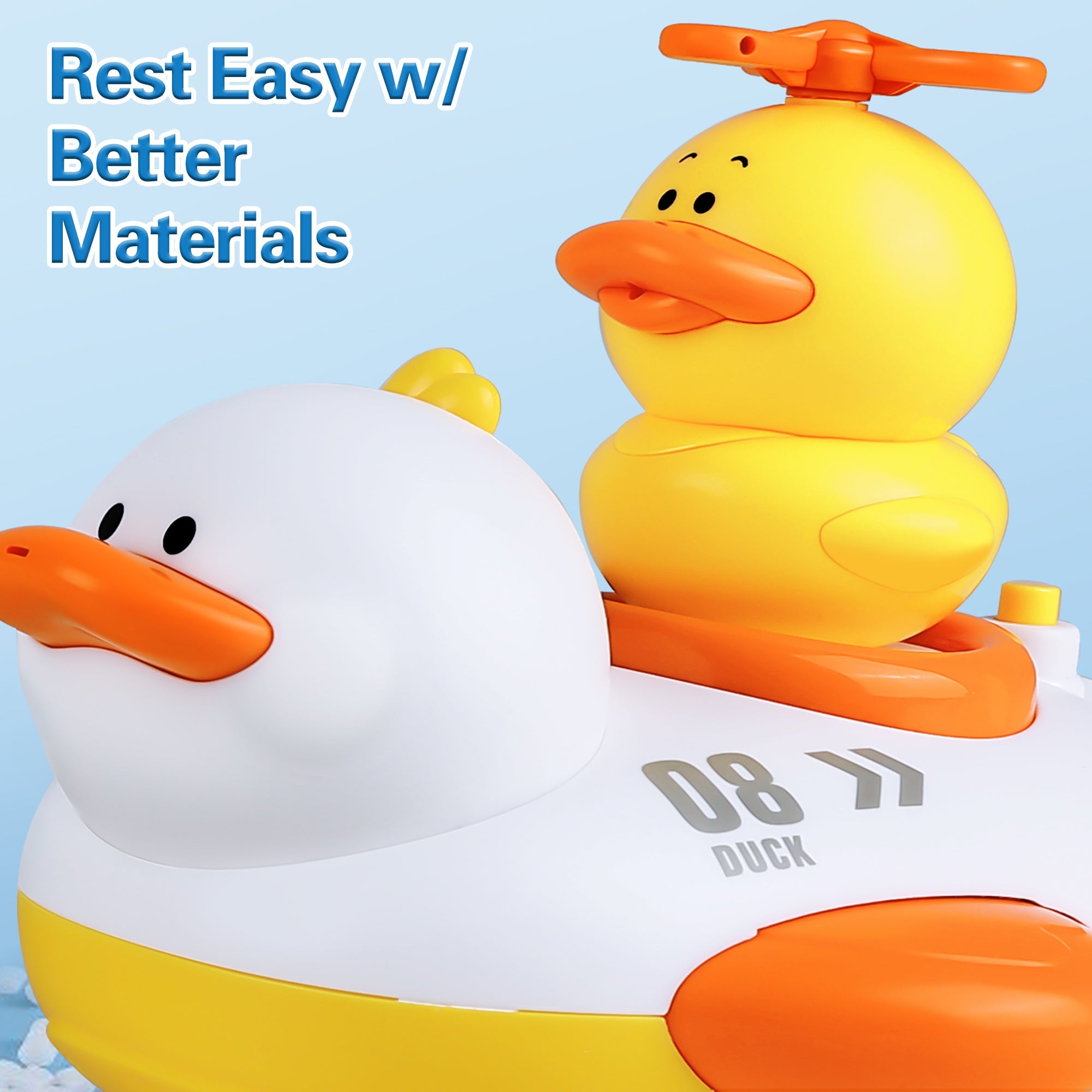 Fidtoy Duck Bath Toy Set with Spray Ducks and Shower Heads