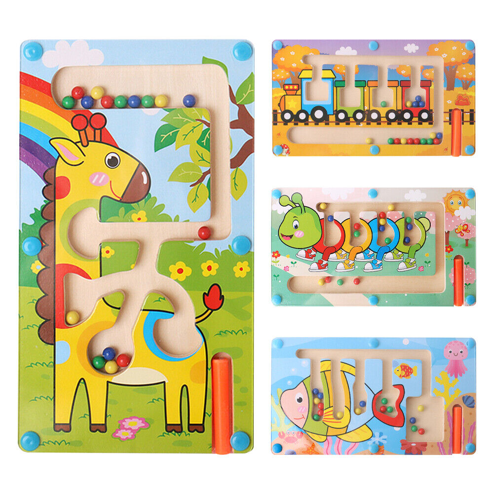 Wooden Magnetic Learning Maze Color Matching Board - 332