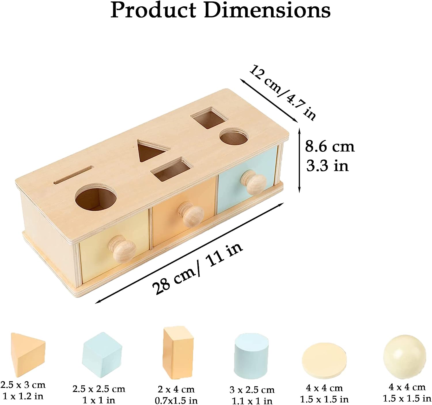 Shape Sorter and Object Permanence Montessori Box - 002