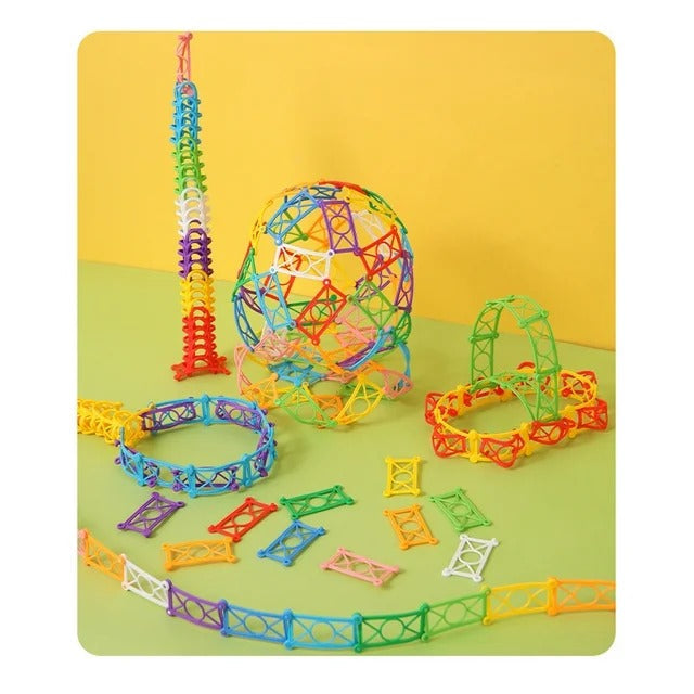 Snap N Twist Interlocking Building Blocks - 150 piece