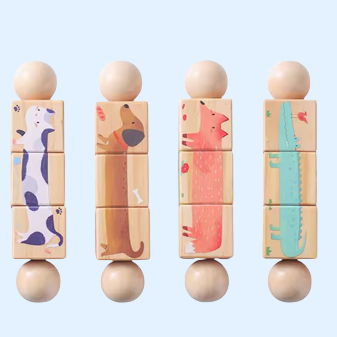 TibaToes™ Spin & Match Animal Friends