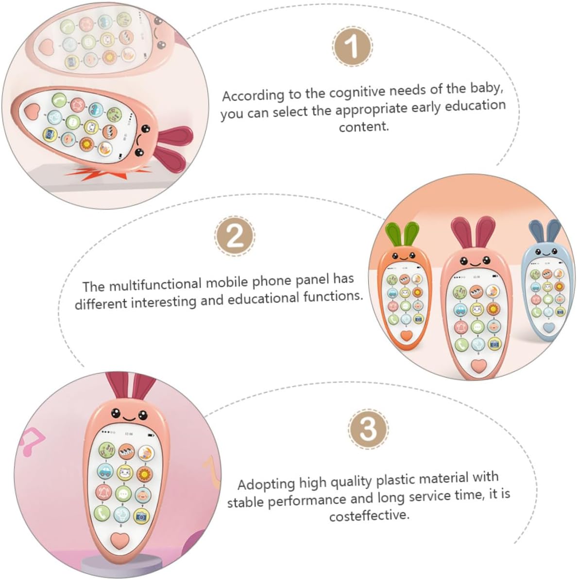 Fidtoy Toy Phone for Toddlers Early Education Sensory Toy