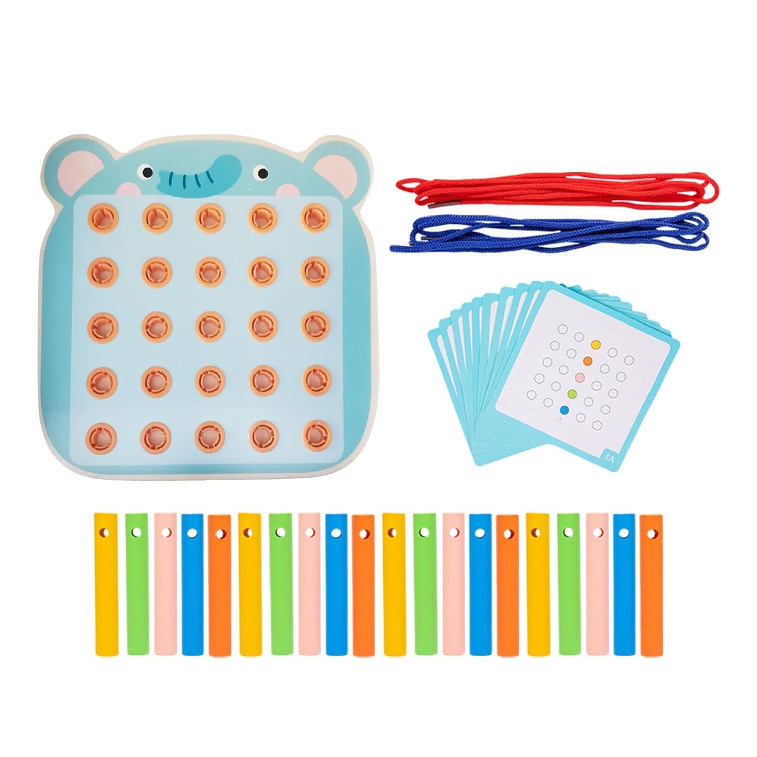 bnf Lacing Threading Toy with Cards Travel Toy for Car Age 3 4 5 6 Airplane Elephant Baby | Toys for Baby | Developmental Baby Toys