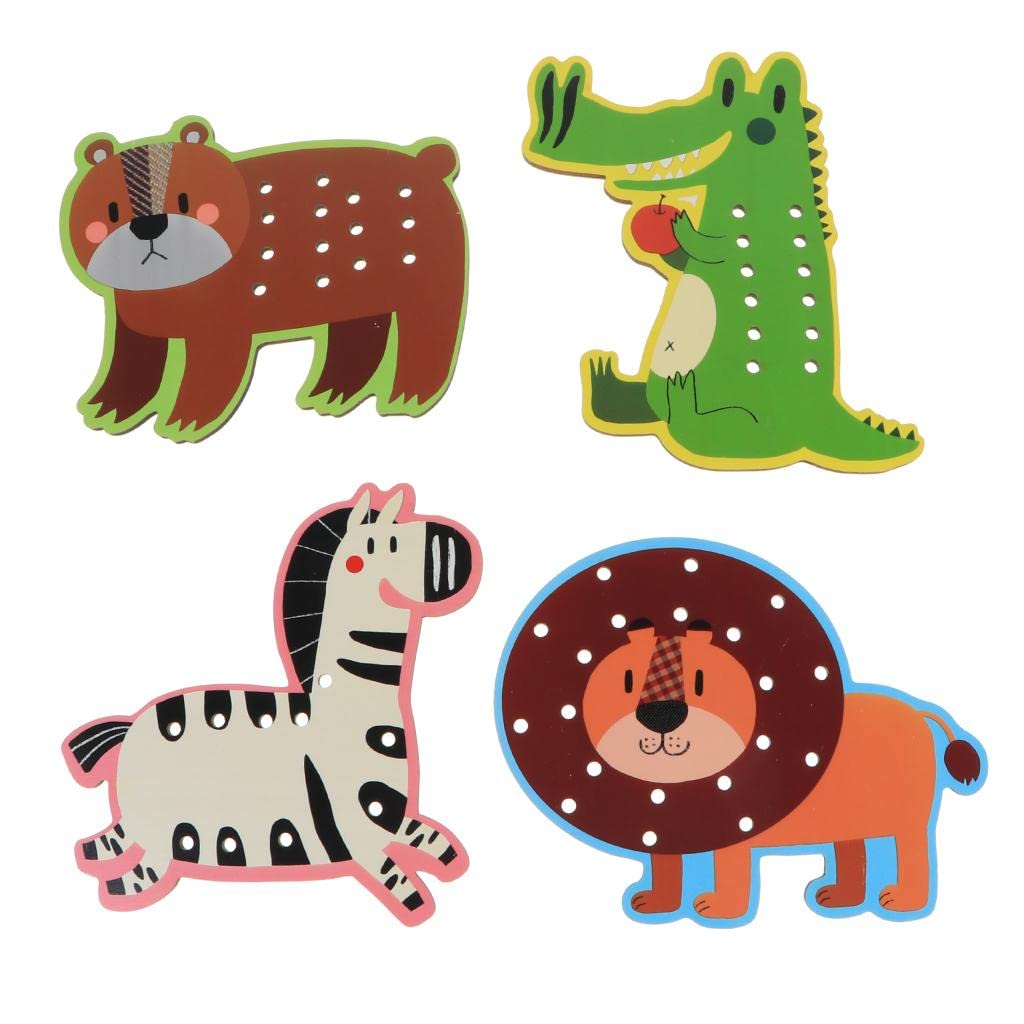 Creations Montessori Toys Lacing & Tracing Game Educational Toy Gift for Children AnimalToys & Hobbies|Preschool Toys & Pretend Play|Wooden & Handcrafted Toys