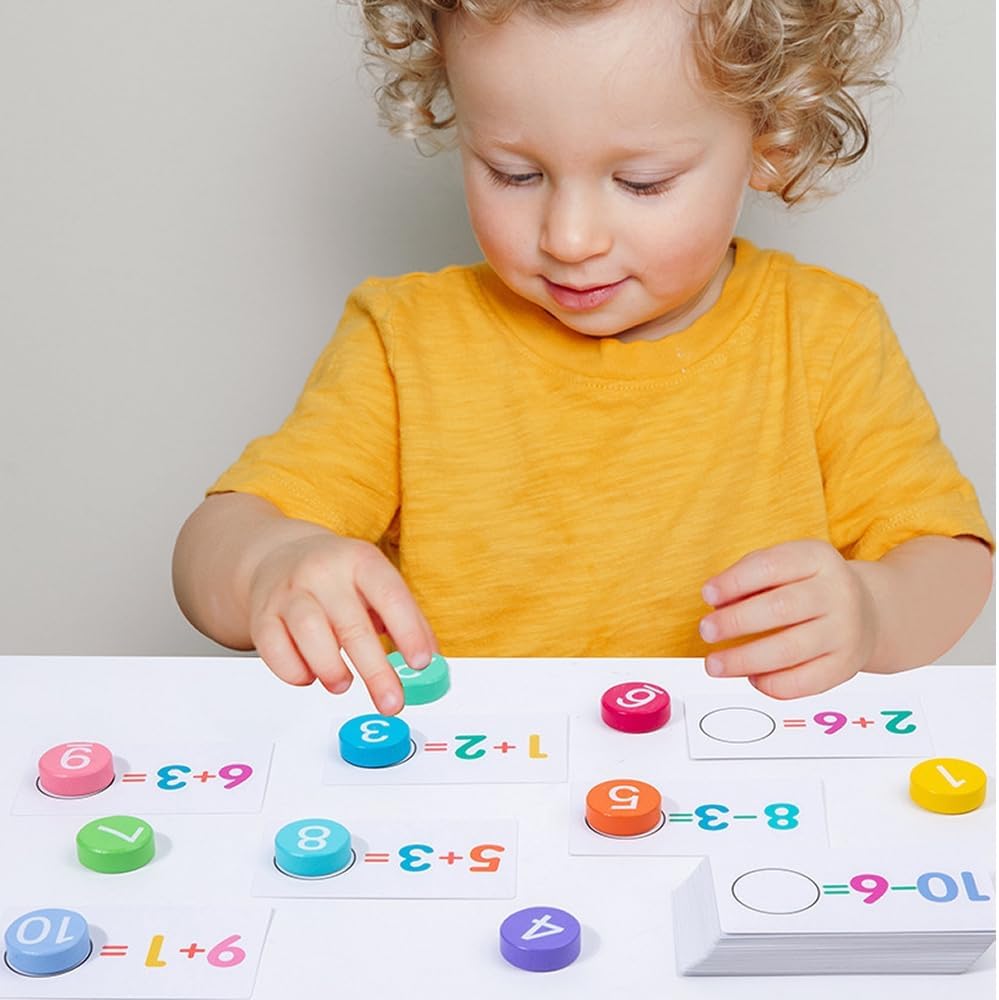 Fidtoy Wooden Numerical Operations Learning Set – Math Toy for Kids 3+