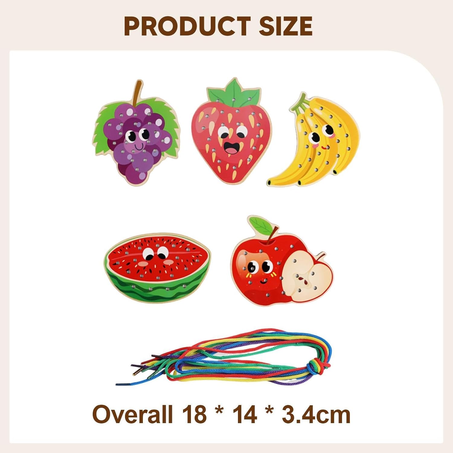 Lacing Cards for Preschoolers and Kids Motor Skills Toys Wooden Sewing Cards Style D|Other Educational Toys|Toys & Hobbies