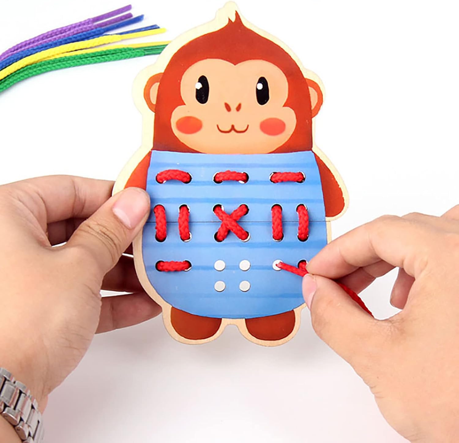 Puzzle, Board Game, Lacing, Bowknot Practice, Cute Animal Type, Various Animals, Laces, Laces, Felt Teaching Materials, Educational Toys, Shapes, Buttons, Colorful, Wooden Toys, Production