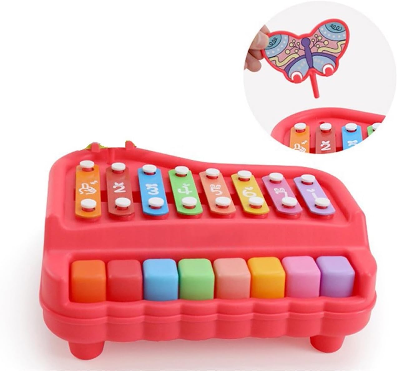 Fidtoy Musical Piano Xylophone 2 in 1 – 8 Tone Early Music Toy for Toddlers