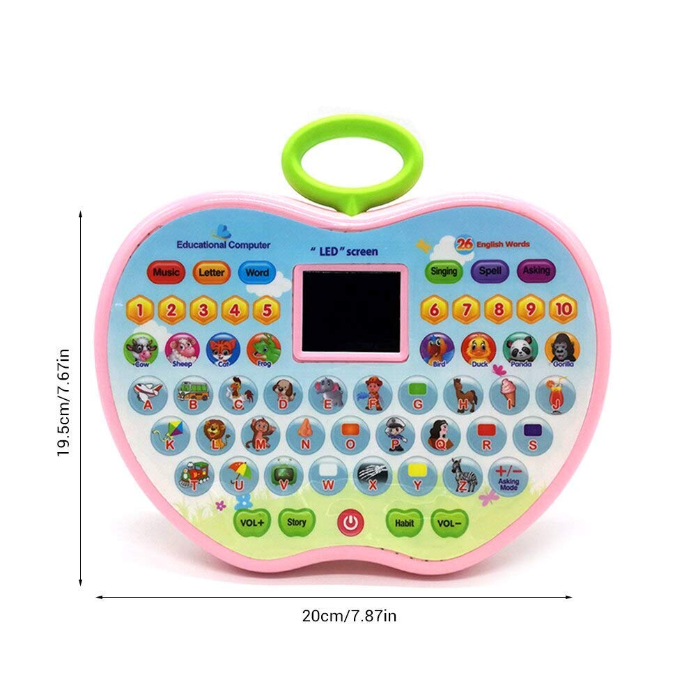 Fidtoy Apple Learning Computer Toy with LED Display for Kids