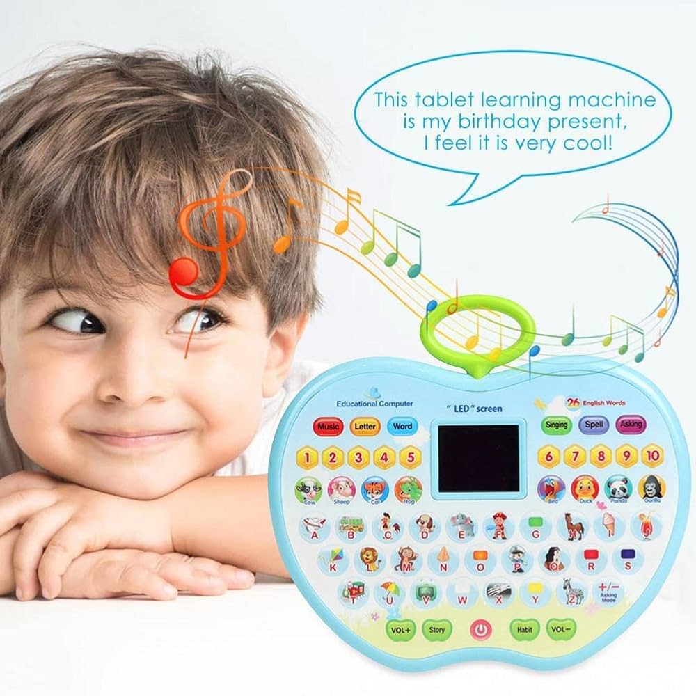 Fidtoy Apple Learning Computer Toy with LED Display for Kids