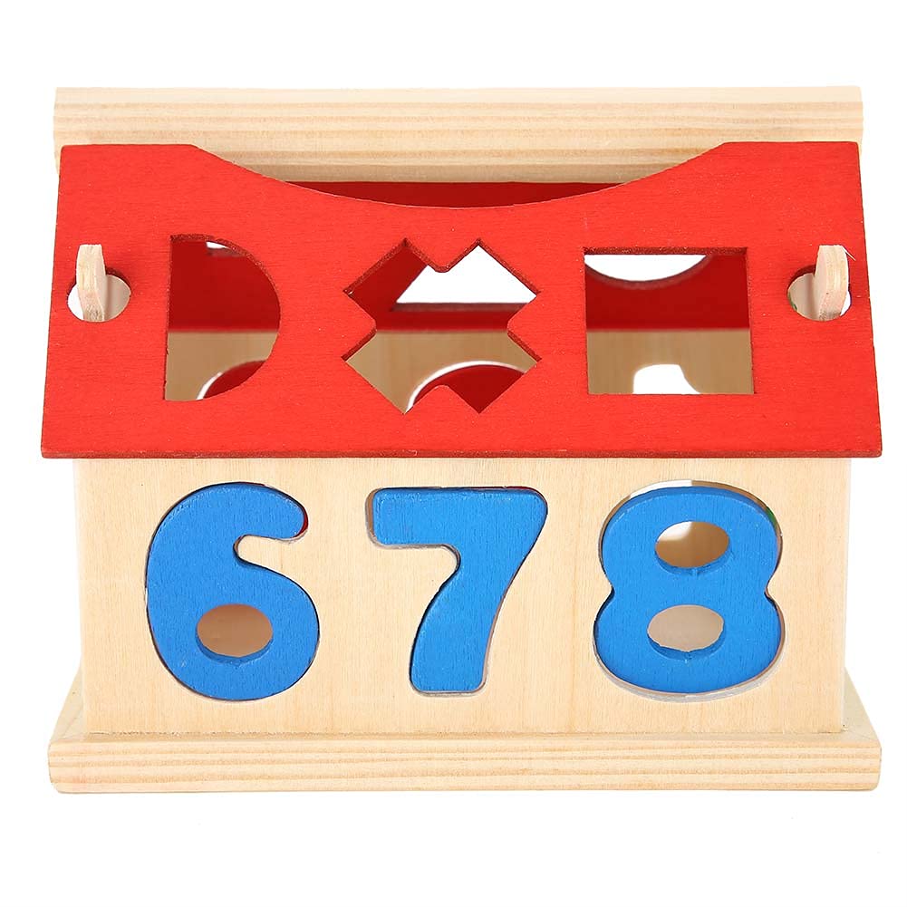 Fidtoy Maison en bois avec chiffres pour enfants | Jouet Montessori pour l'apprentissage du comptage et des formes