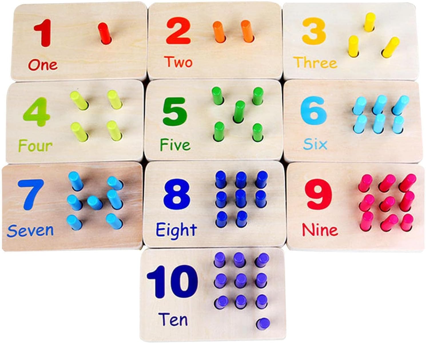 Jeu de comptage en bois Montessori Fidtoy Peg Board