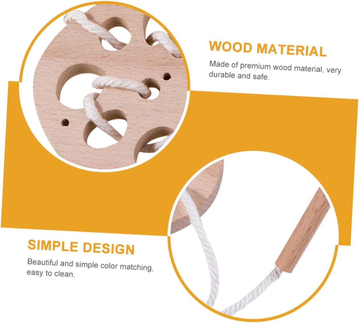 Wooden Lotus Root String Toys for Kids Learning Hand Eye Coordination String String String Game for Kids