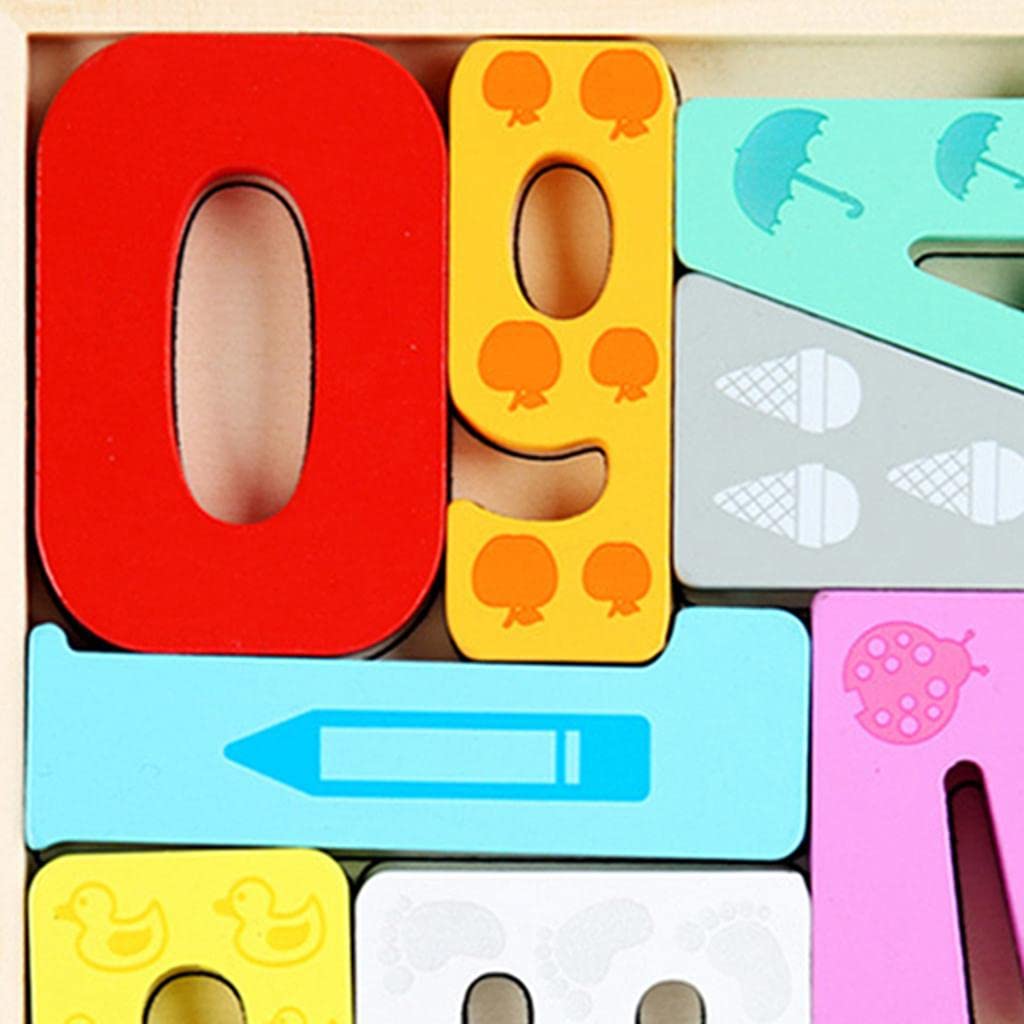Fidtoy Wooden Tangram - Numbers Educational Toy for Toddlers Early Math Learning Montessori Puzzle