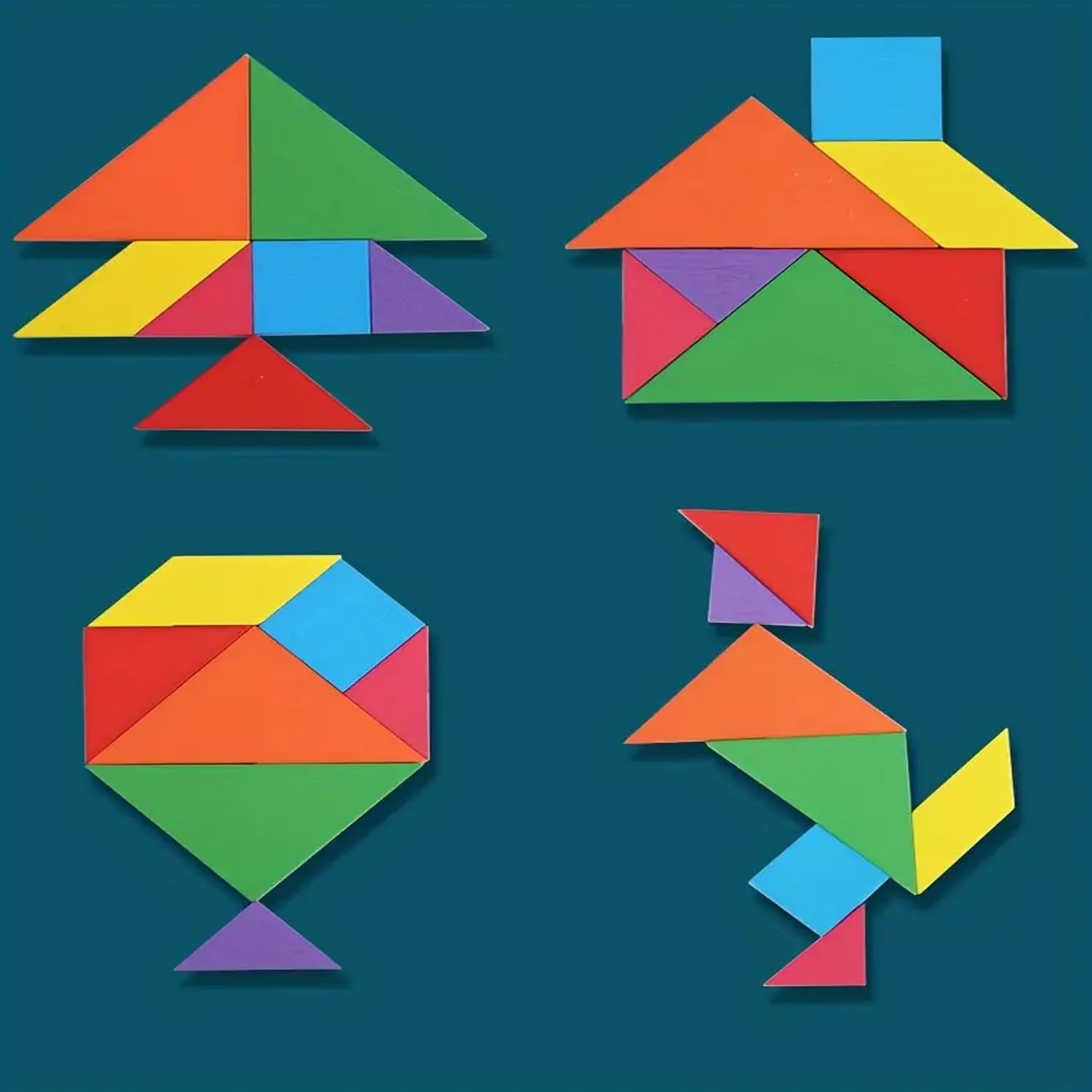 3in1 Wooden Brainstorming Tetris and Number Learning Board - 501