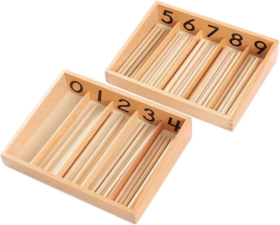 Fidtoy Montessori Boîte à Fuseaux Jouet de Comptage pour les Premiers Pas en Mathématiques