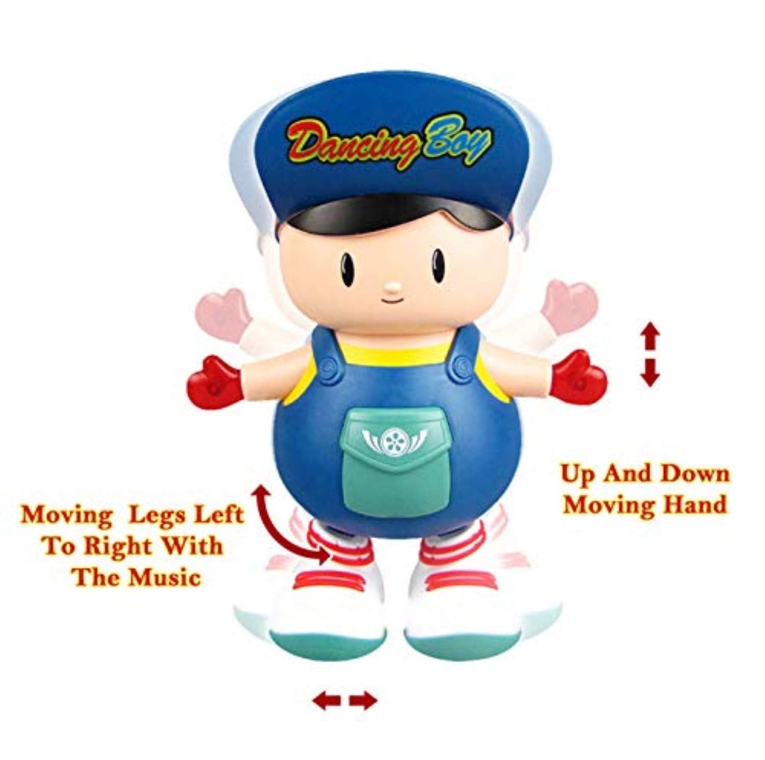 Fidtoy Dancing Boy Toy with Music Lights and Moving Action