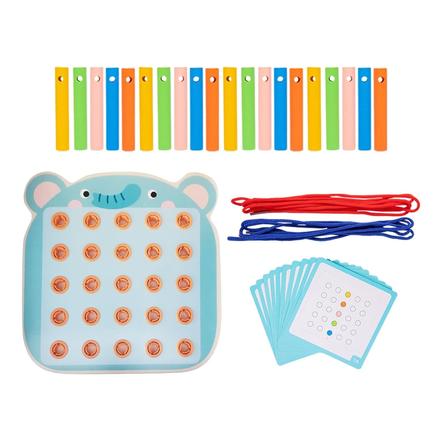 bnf Lacing Threading Toy with Cards Travel Toy for Car Age 3 4 5 6 Airplane Elephant Baby | Toys for Baby | Developmental Baby Toys