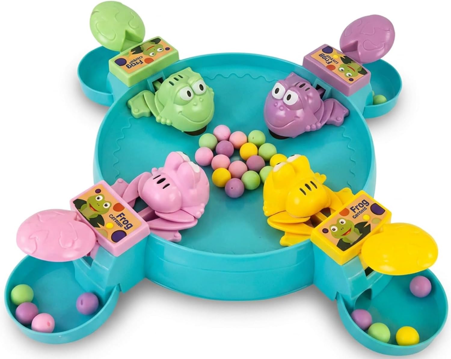Fidtoy Hungry Frog Eat Bean Family Board Game for Kids Fast Reflex Indoor Multiplayer Play