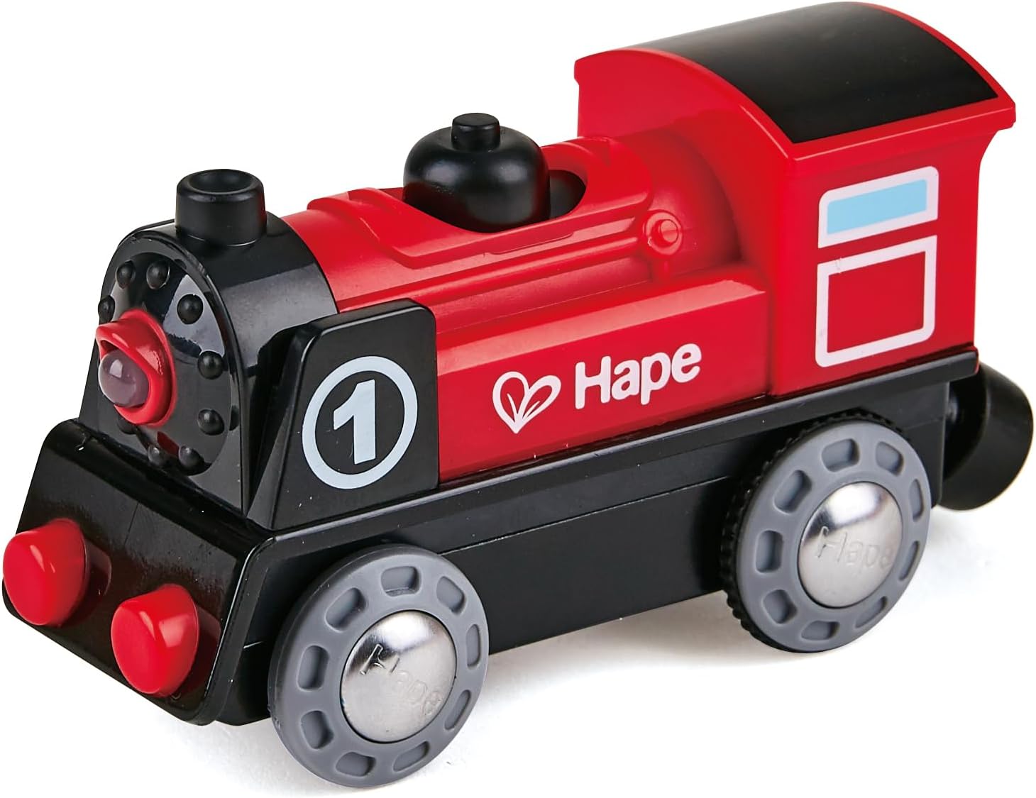 Fidtoy Tren de Juguete a Pilas Compatible con Vías de Madera