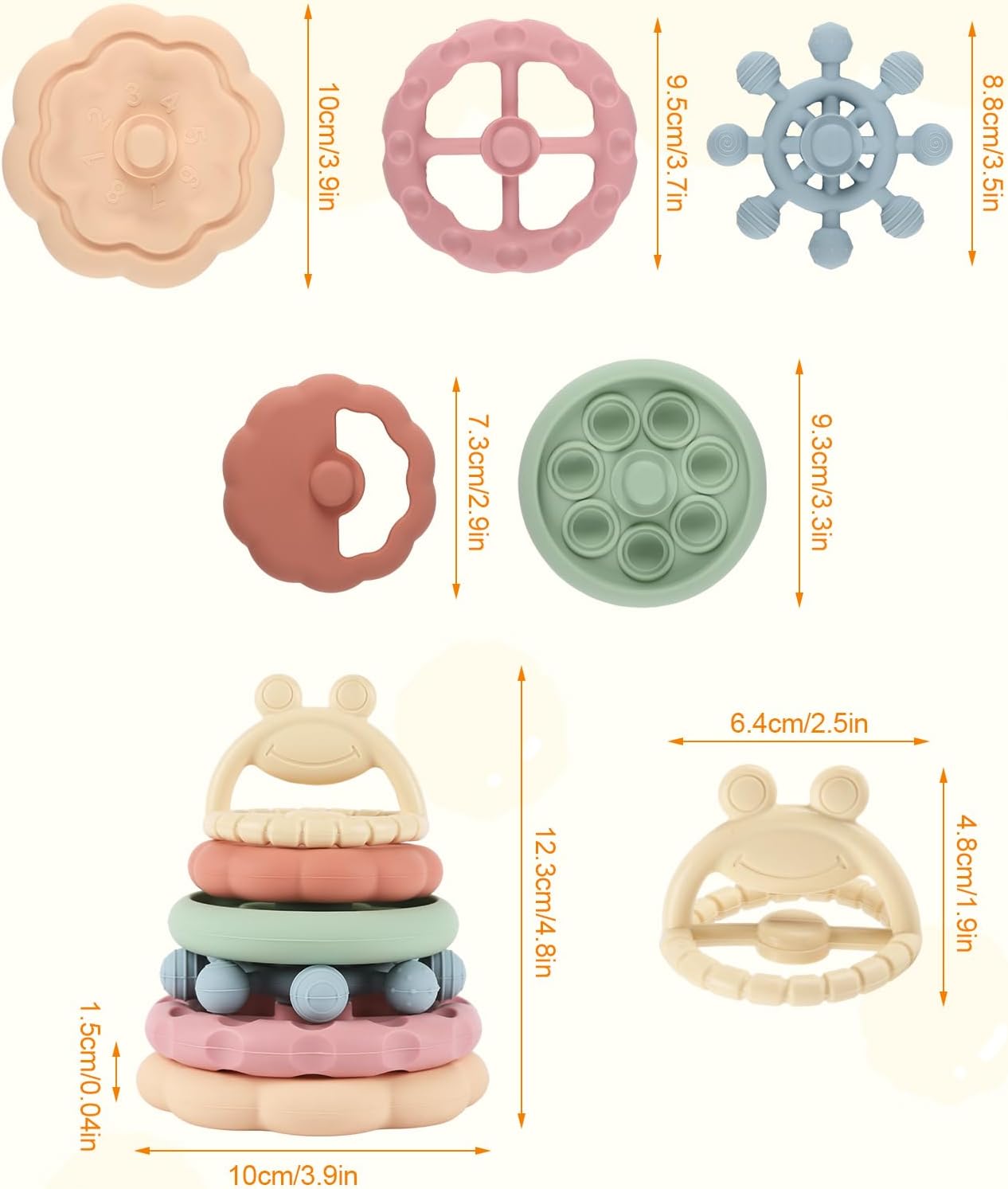 Juguete de dentición apilable Montessori Fidtoy para bebés