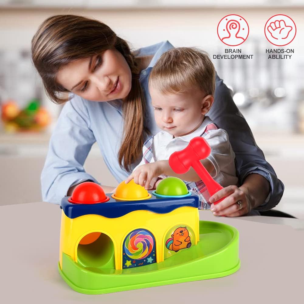 Fidtoy Hammering Pounding Toy for Toddlers 12+ Months