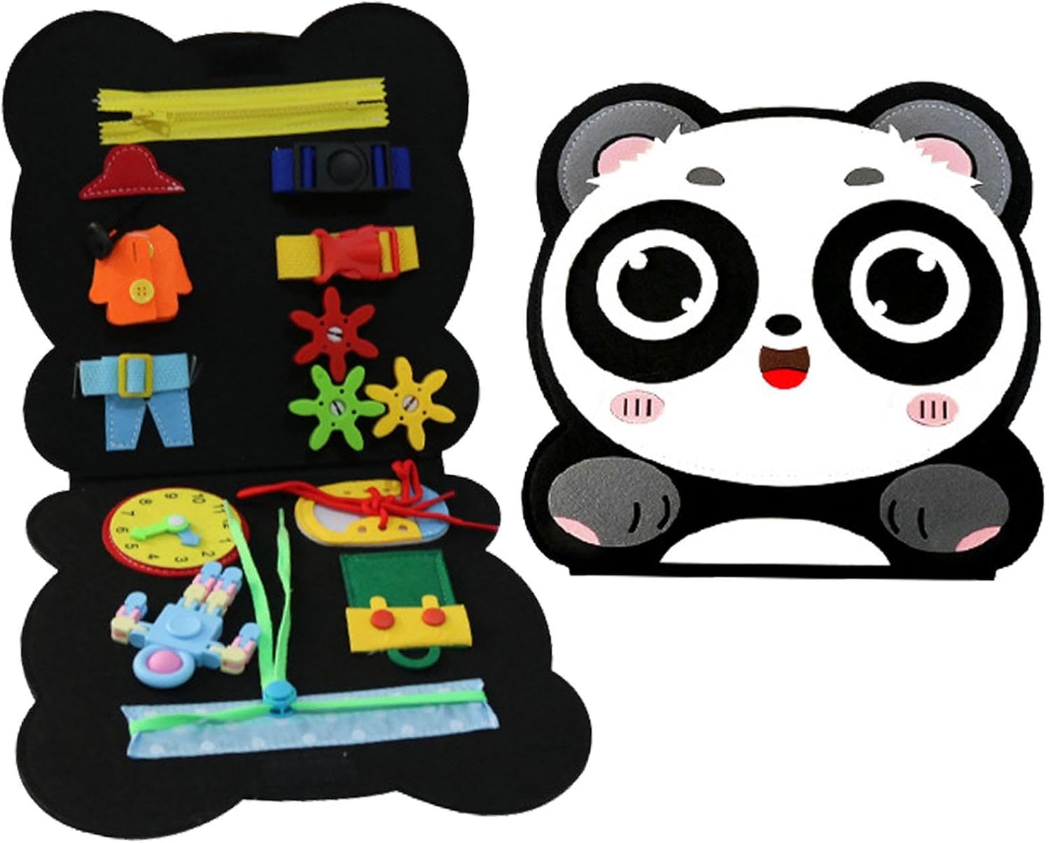 Imtrub Fieltro Panda,Bonito Juguete Cuentos Fieltro Pandas | El Aula Preescolar Debe Tener un educación temprana Aprendizaje Fieltro