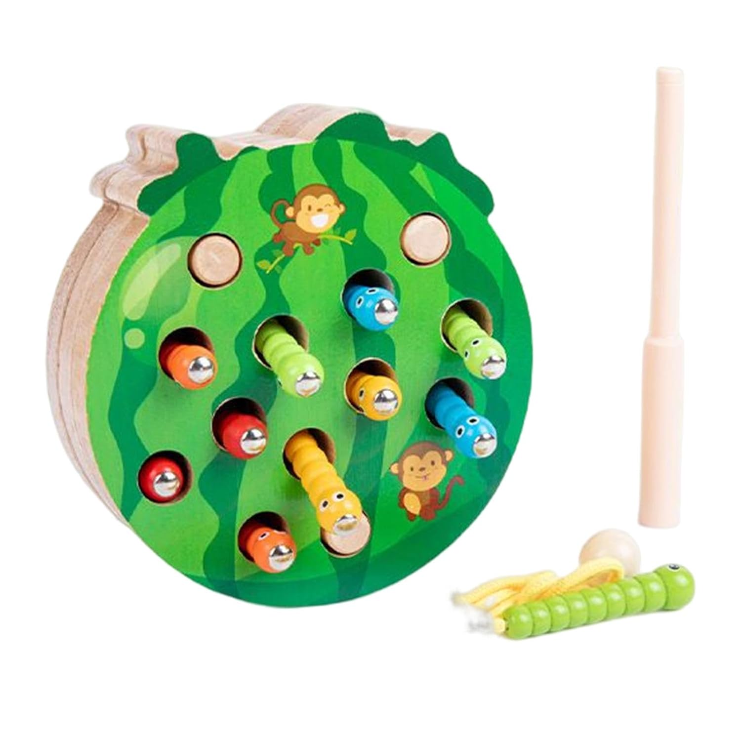 CALANDIS™ Wood Beaded Toys Funny Sensory Toy Educational Blocks for Game Toddlers Kids Watermelon | Developmental Baby Toys | Toys for Baby