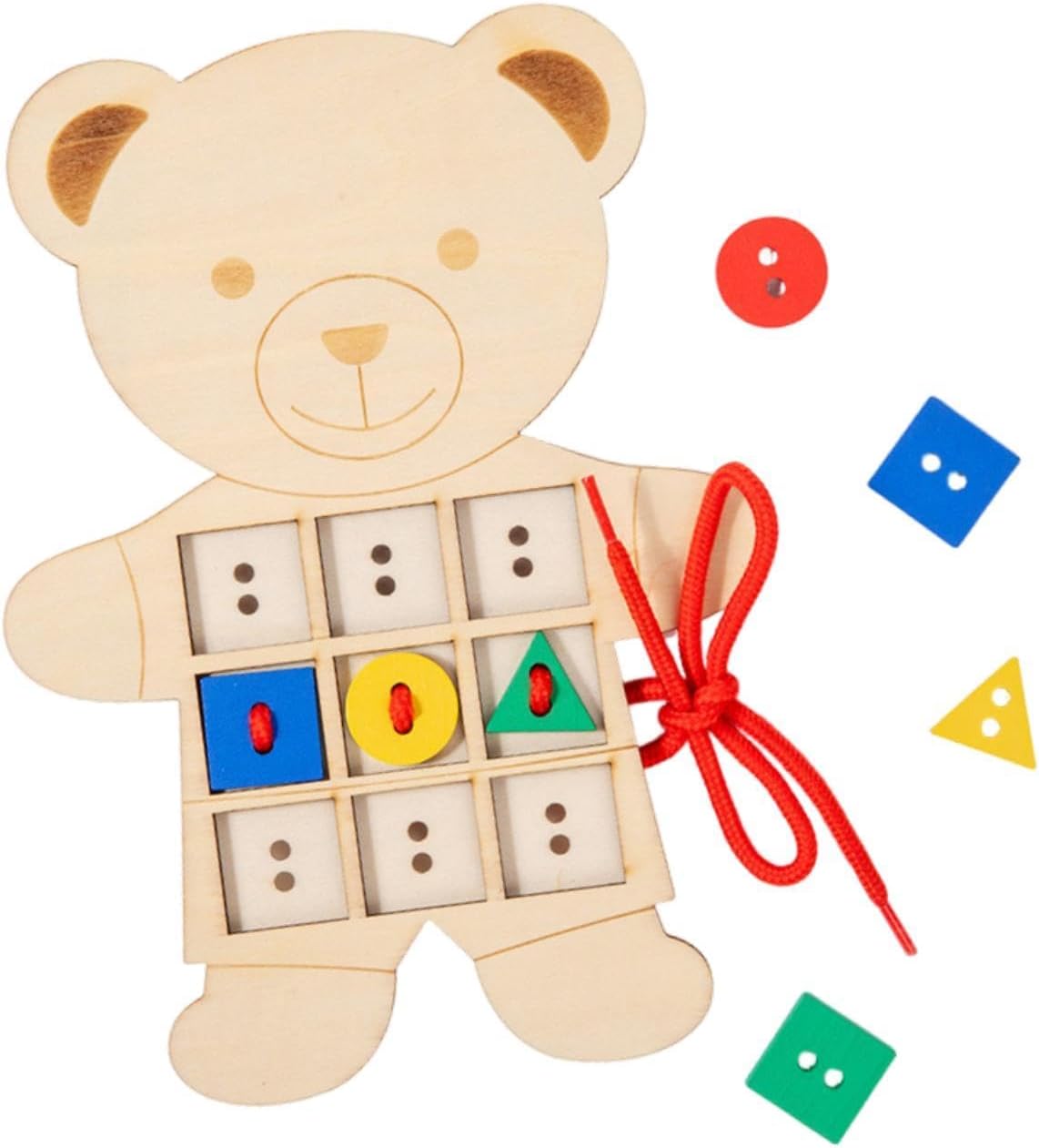 Esquirla Jogo de Encaixe de Cartões para Desenvolvimento Infantil - Jogo de Combinação de Fios - Brinquedo Educativo para Habilidades Motoras - Brinquedo de